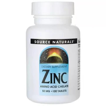 Source Naturals Zinc (Amino Acid Chelate) 50 mg - 100 Tablets
