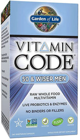 garden of life men's 50 and wiser, vitamin code multi 240 capsules