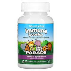 Natures Plus Animal Parade, Kids Immune Booster, Tropical Berry, 90 Animal-Shaped Tablets