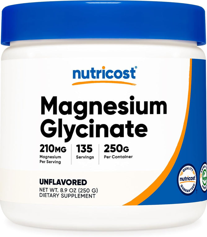 Nutricost, Magnesium Glycinate Powder, (250 Grams) (Unflavored)