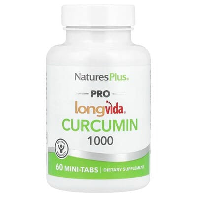 NaturesPlus, Pro Longvida®, Curcumin 1000, 1,000 mg, 60 Mini-Tabs (500 mg per Tablet)