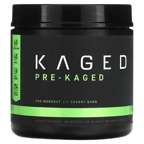 KAGED Pre Workout, Cherry Bomb, 1.25 lb (566 g) , Kaged