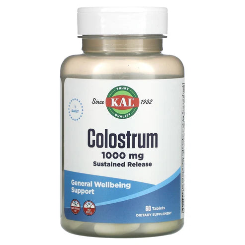 Kal, Colostrum 1000mg, 60 Tablets