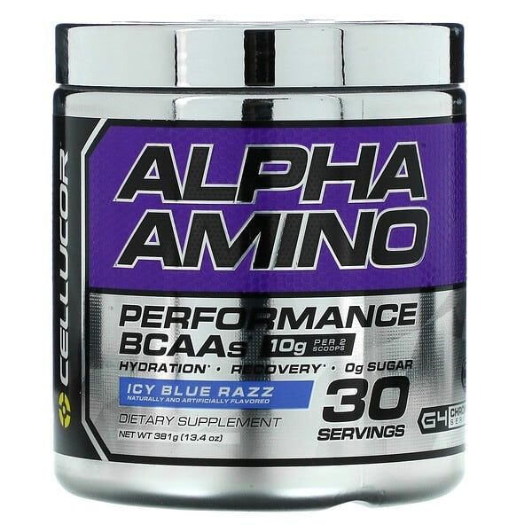 Cellucor, Alpha Amino, Performance BCAAs, Icy Blue Razz, 13.4 oz (381 g)