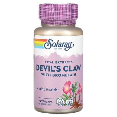Solaray, Vital Extracts, Devil's Claw with Bromelain, 90 VegCaps