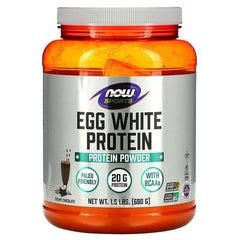 egg white protein powder, Sports, Creamy Chocolate, 1.5 lbs, NOW Foods, Sports