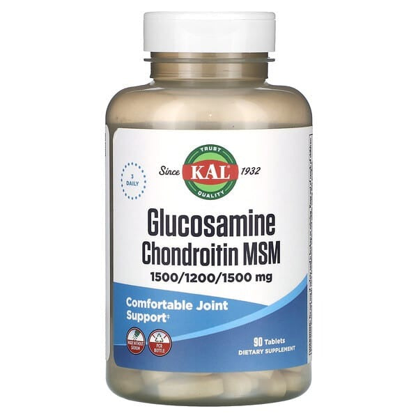 KAL, Glucosamine Chondroitin MSM, 90 Tablets
