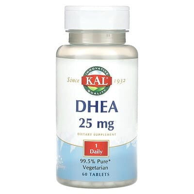 KAL, DHEA, 25 mg, 60 Tablets