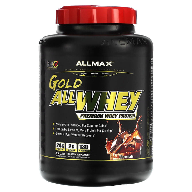 allmax nutrition allwhey gold, Premium Isolate-Whey Protein Blend Chocolate 5 Lbs