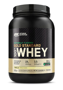Optimum Nutrition Gold Standard 100% Whey Protein Powder, Naturally Flavored Vanilla, 1.9 Pound