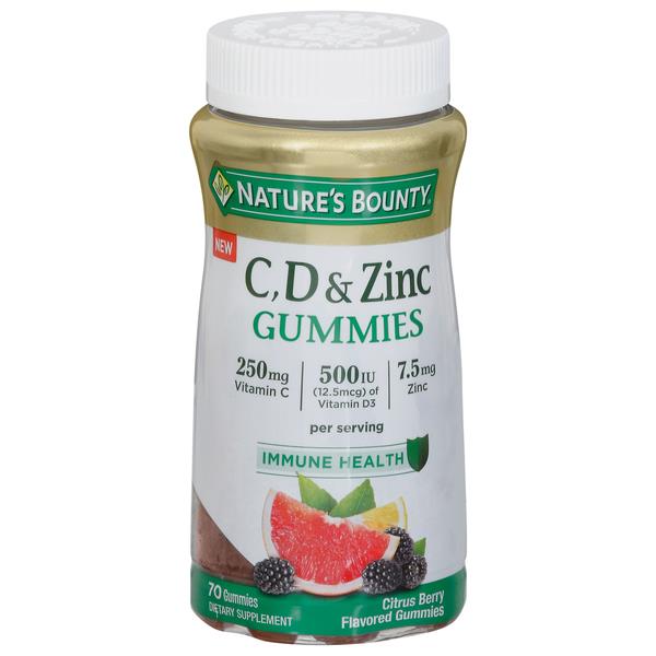 Nature’s Bounty C D and Zinc Gummies