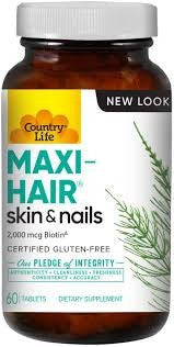 Country Life Maxi Hair 60 Tablets Maxi Hair Skin and Nails