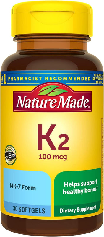 Nature Made Vitamin K2, 100 mcg Softgels 30