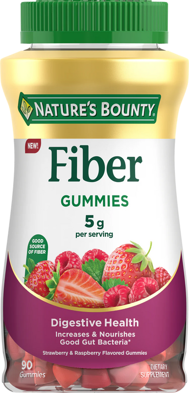 Nature's Bounty Fiber Gummies 5G Per Serving Digestive Health 90ct