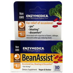Bean Assist Gas & Bloating Relief - 30 Capsules -Enzymedica