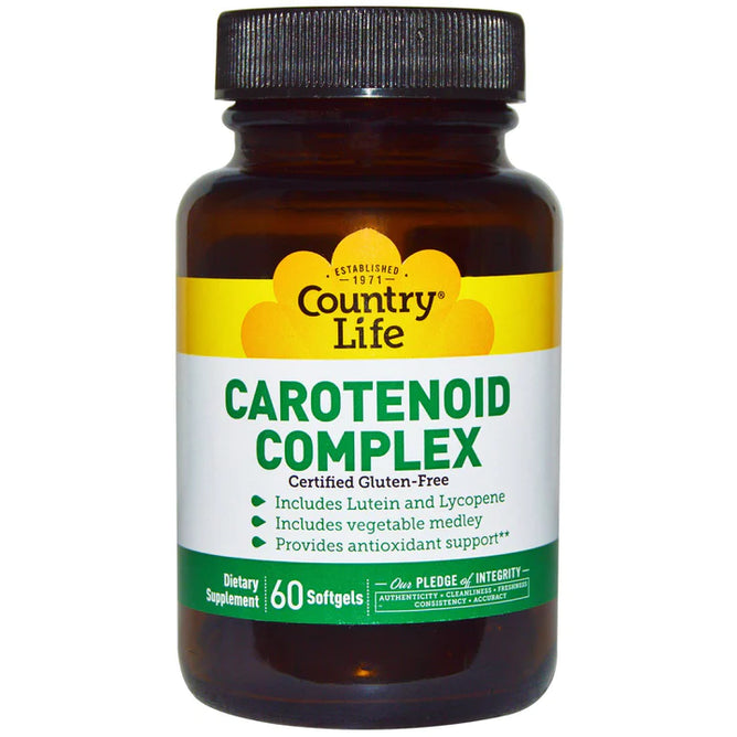 Country Life Carotenoid Complex Phyto-Nutrient with Lutein and Lycopene - 60 Softgels