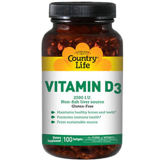 Country Life Vitamin D3, 1000 IU - 100 Softgels