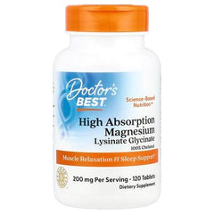 Doctor's Best, High Absorption Magnesium, 200 mg, 120 Tablets,