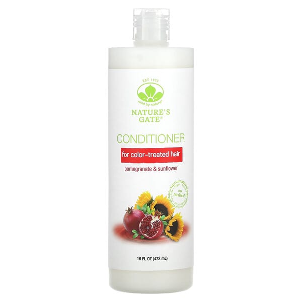 Mild By Nature, (Nature's Gate), Pomegranate & Sunflower Conditioner for Color-Treated Hair, 16 fl oz (473 ml)