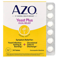 AZO, Yeast Plus, Dual Relief, 60 Tablets