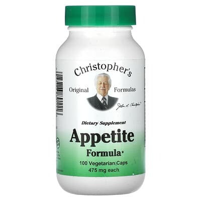 Christopher's Original Formulas, Appetite Formula, 475 mg, 100 Vegge Caps, christopher's appetite formula
