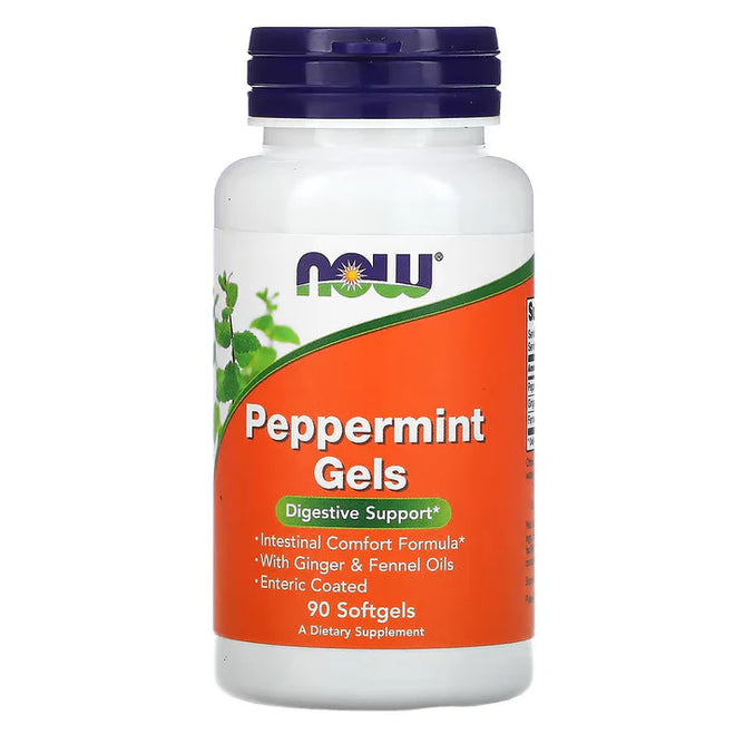 NOW Foods Peppermint Gels, 90 Softgels