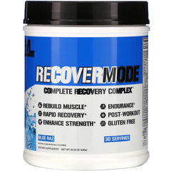 Evlution Nutrition -RecoverMode Post-Workout Supplement - Complete Post Workout with BCAA, Electrolytes, Creatine, Beta-Alaninne, L-Carnitine & Glutamine - Muscle Recovery 30 Servings Blue Raz