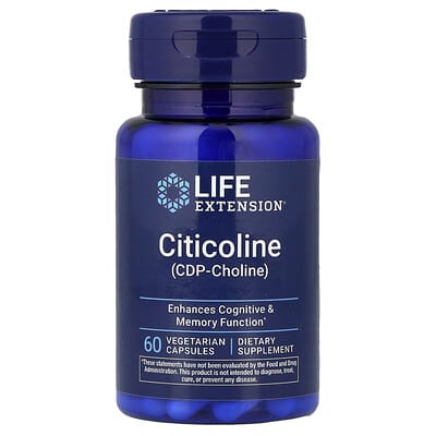 Life Extension, Citicoline (CDP-Choline), 60 Vegetarian Capsules (250 mg per Capsule)