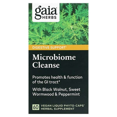 Gaia Herbs, Microbiome Cleanse, 60 Vegan Liquid Phyto-Caps