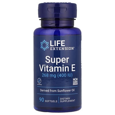 Life Extension, Super Vitamin E, 268 mg (400 IU), 90 Softgels