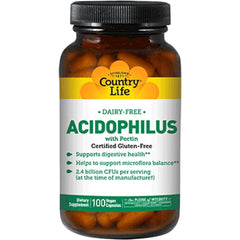 country life probiotics, Acidophilus with Pectin 100 Capsule