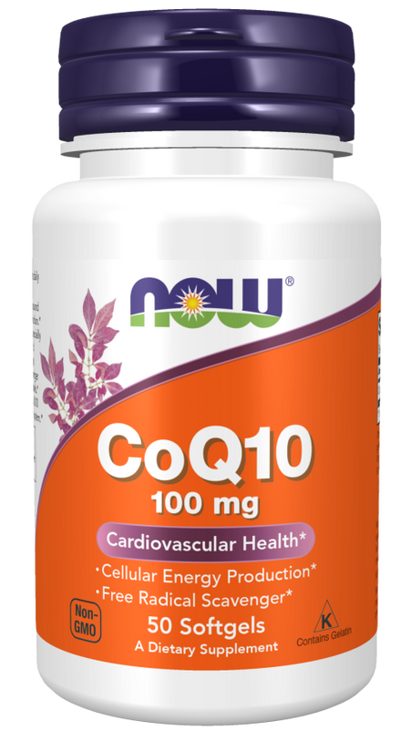 NOW Foods - CoQ10 Cardiovascular Health 100 mg. - 50 Softgels
