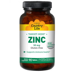Country Life Zinc, Target-Mins 50 Mg - 90 Tablets