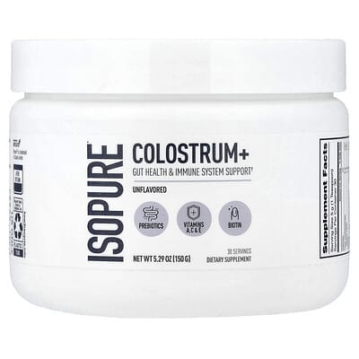 Isopure, Colostrum+, Unflavored, 5.29 oz (150 g)