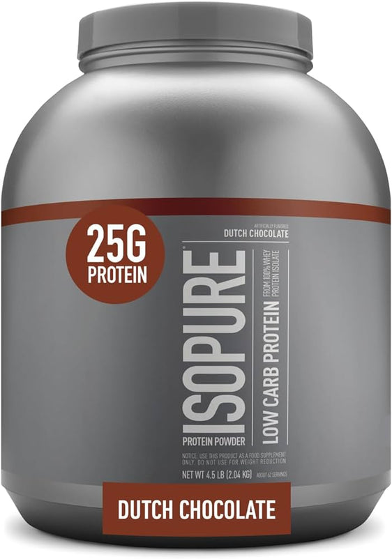 Low Carb Protein Powder, Dutch Chocolate, 4.5 lb (2.04 kg), Isopure