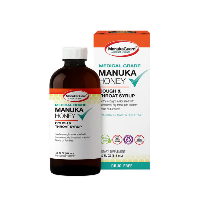 Medical Grade Manuka Cough & Throat Syrup 4 Oz By Manuka Guard