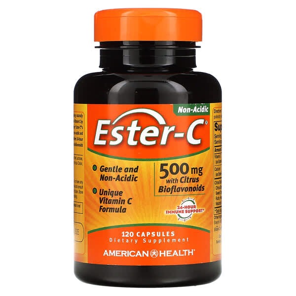 American Health, Ester-C with Citrus Bioflavonoids, 500 mg, 120 Capsules (250 mg per Capsule)