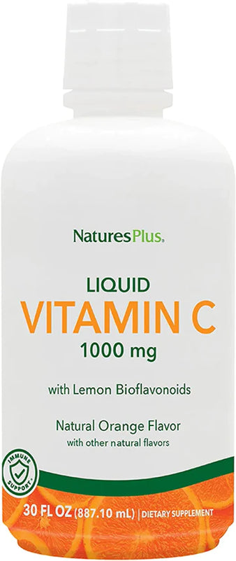 nature's plus liquid vitamin c, Antioxidant with Lemon Bioflavonoids, Orange  1,000 MG, 30 FL