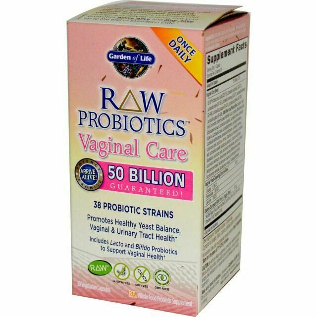 Garden of Life Raw Probiotics,- Vaginal Care 50 Billion 30 Veggie Capsules