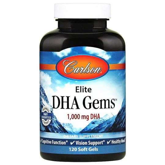 Elite DHA Gems 1,000mg DHA, 120 Softgels by Carlson Labs,