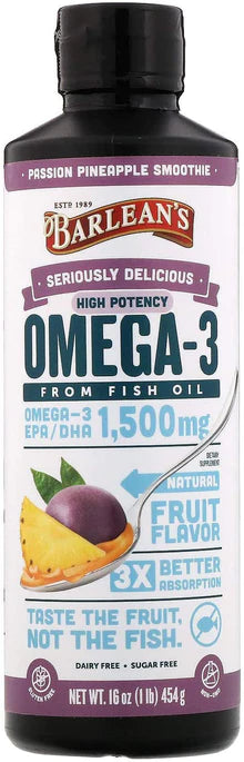 barlean's seriously delicious omega-3 high potency fish oil, 16 Oz