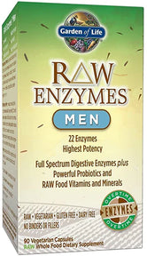 Garden of Life RAW Enzymes for Men's Digestive Health, 90 Capsules