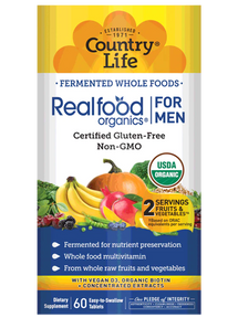 Country Life RealFood Organics Men's Whole Food Multivitamin - 60 Tabs