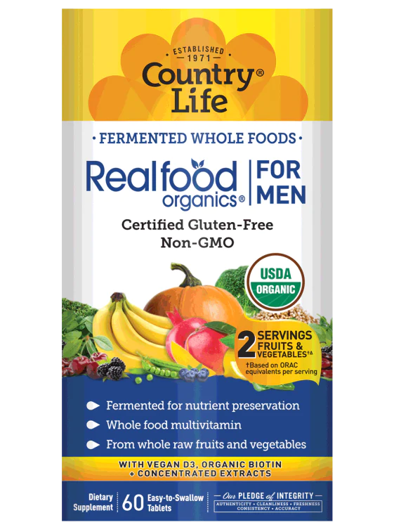 Country Life RealFood Organics Men's Whole Food Multivitamin - 60 Tabs