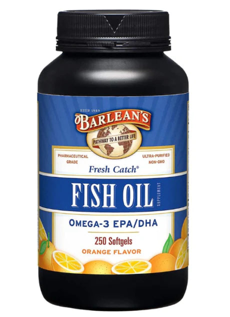 Barlean's Organic Oils Fresh Catch Fish Oil Softgels, Orange - 250 Softgels