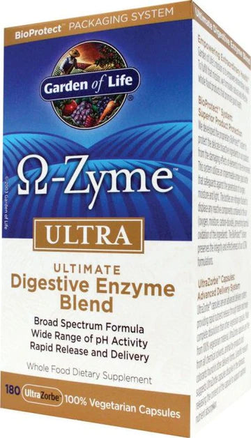 Garden of Life Omega-Zyme Ultra Digestive Enzyme Blend 180 Veg Caps