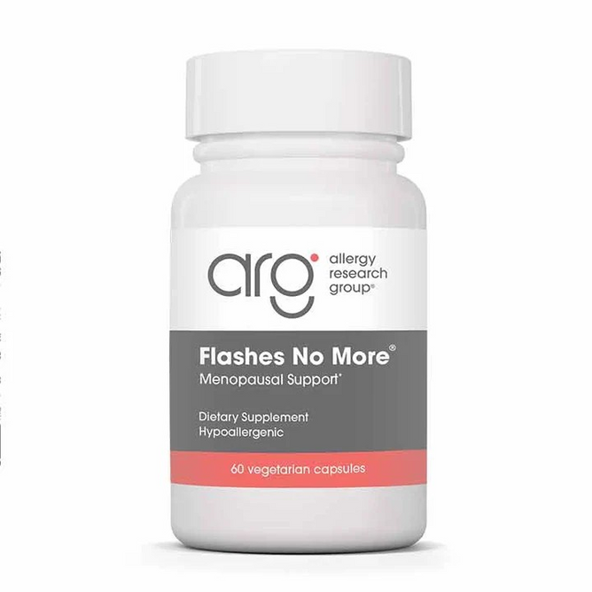 Allergy Research Group FLASHES NO MORE 60 Caps Menopausal Support Hypoallergenic