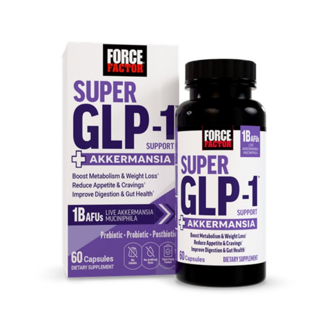 Force Factor Super GLP 1, Support + Akkermansia, 60 Vegetable Capsules
