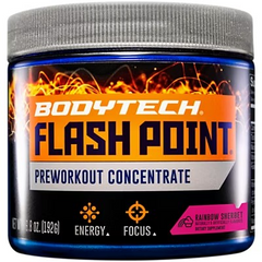 BodyTech Flash Point - Pre-Workout Concentrate - Rainbow Sherbert (6.8 oz./30 Servings)