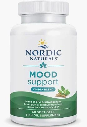 Nordic Naturals Mood Support Omega Blend of EPA & Ashwagandha -- 60 Softgels